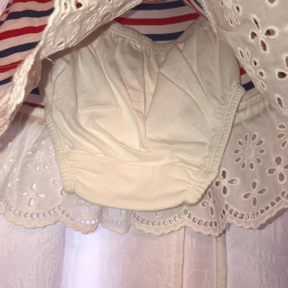 Baby Gap NWT  red and blue striped dress size 6-12 M